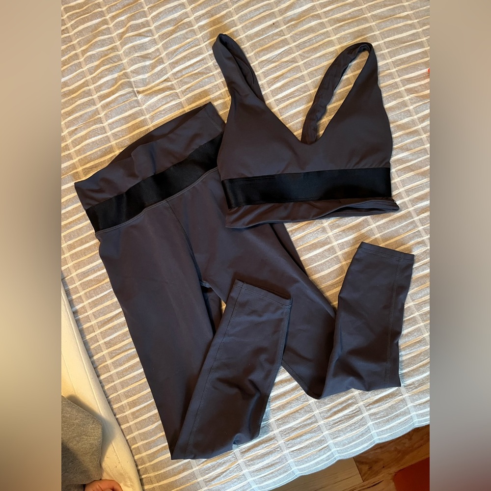 Demi Lovato for Fabletics Grey set